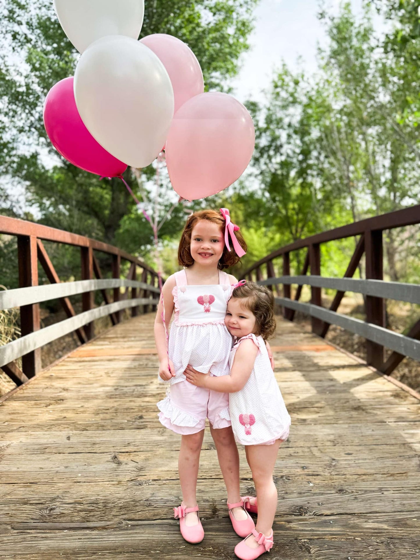 Girls French Knot Balloon Short Set