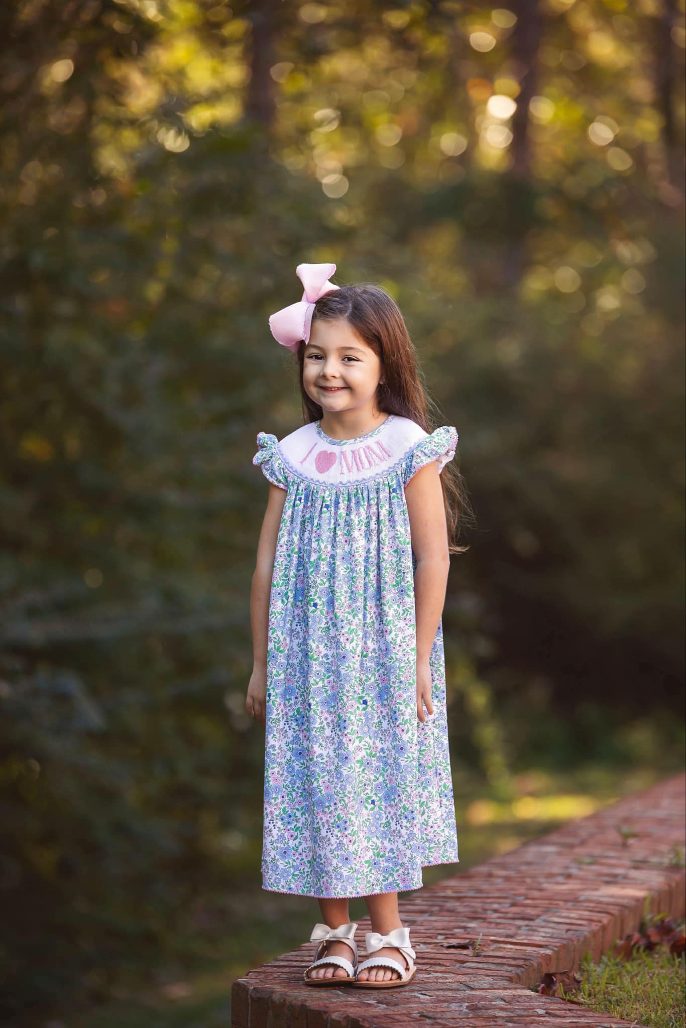 I Love Mom Smocked Girls’ Dress