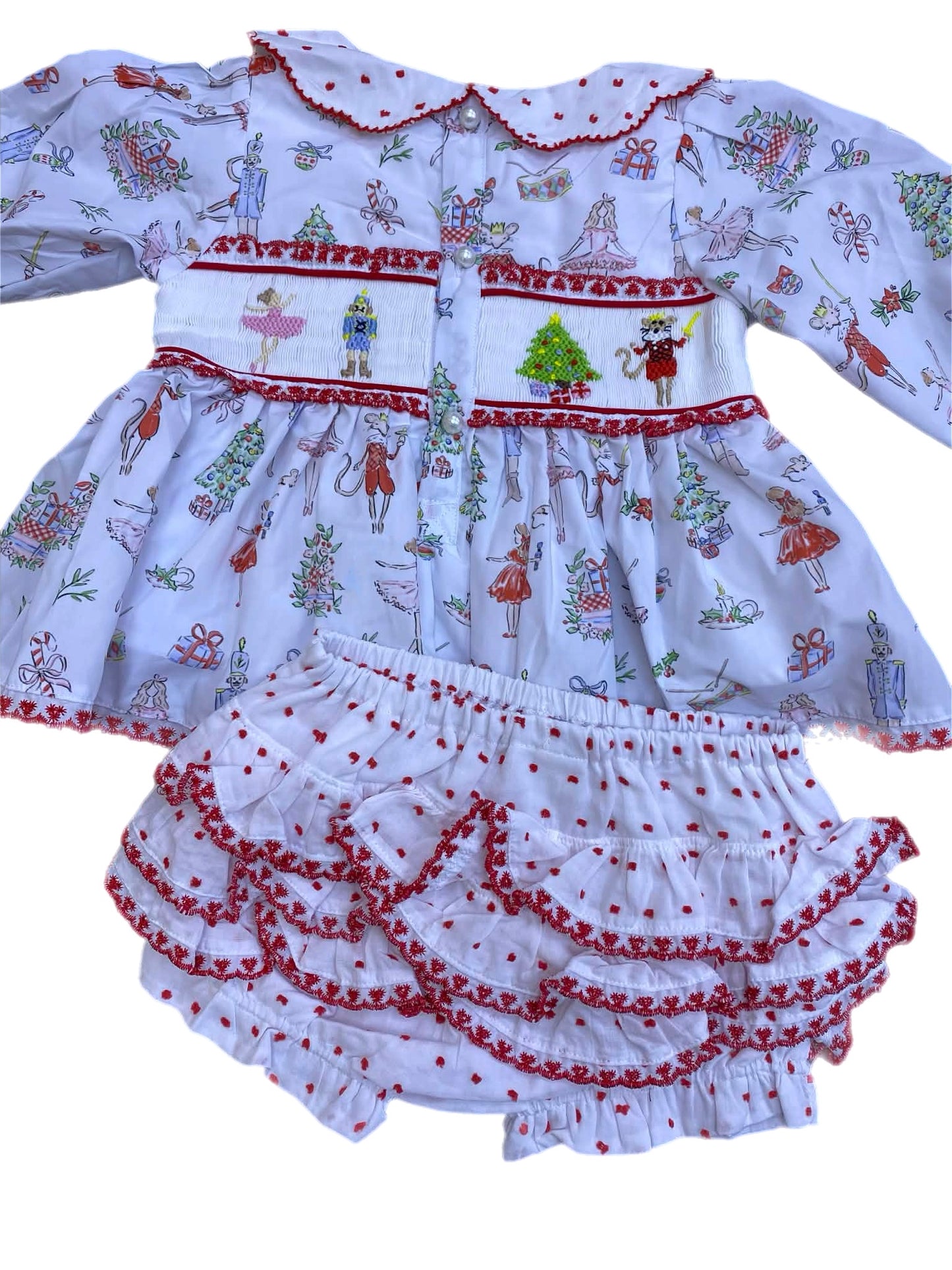 Girl’s Smocked Nutcracker Bloomer Set