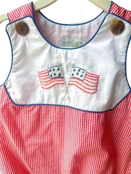 All-American Embroidered Flag Boy Bubble