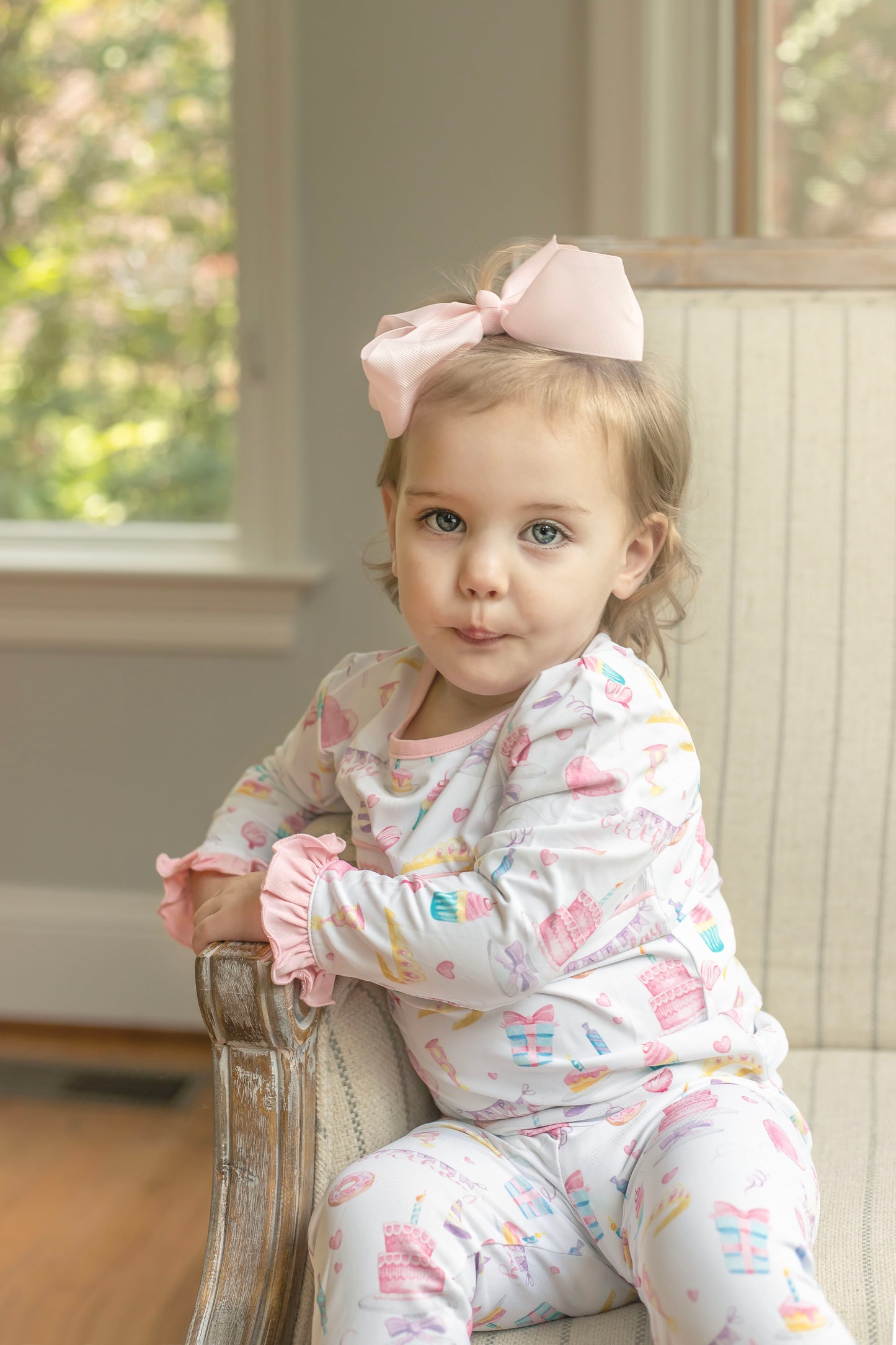 Girl’s Smocked Birthday Pajamas