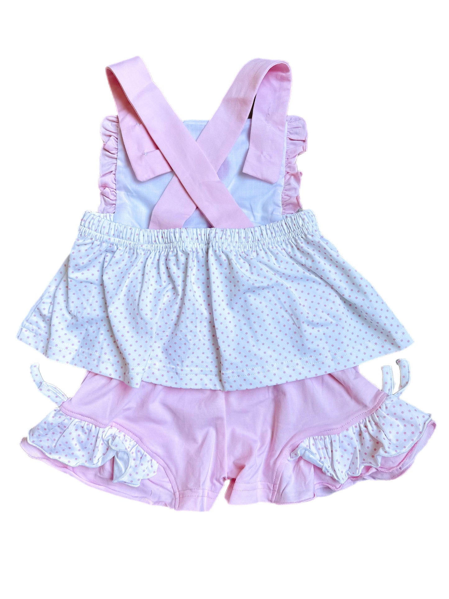 Girls French Knot Balloon Short Set