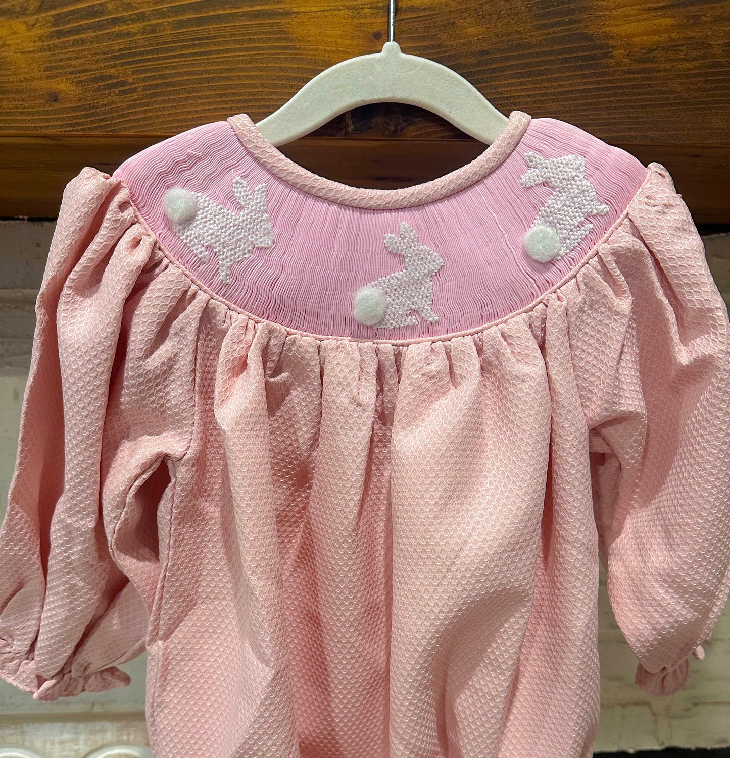 Girl’s Smocked Bunny Bubble Short Set