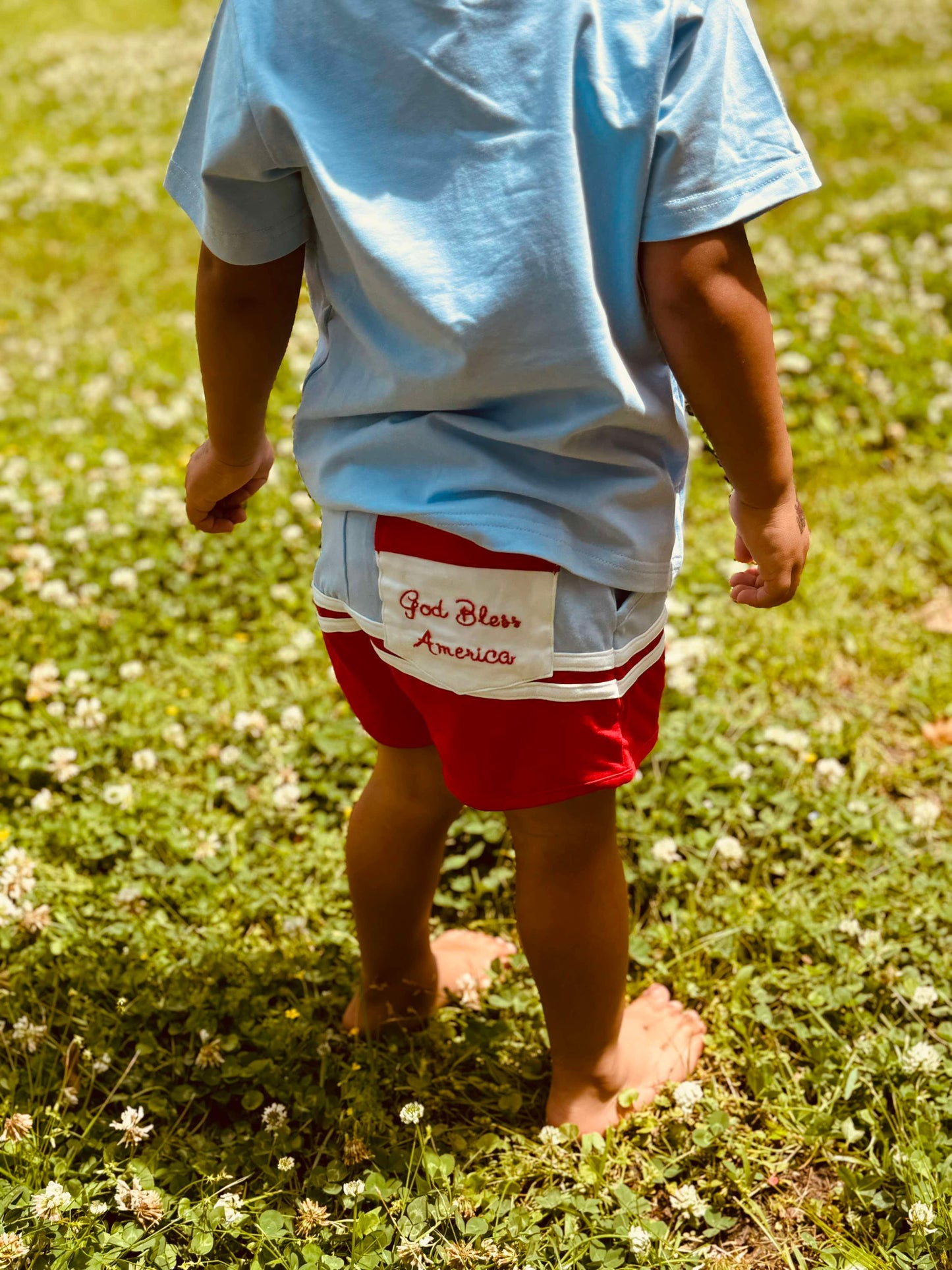 Boy’s Smocked Patriotic Short Set