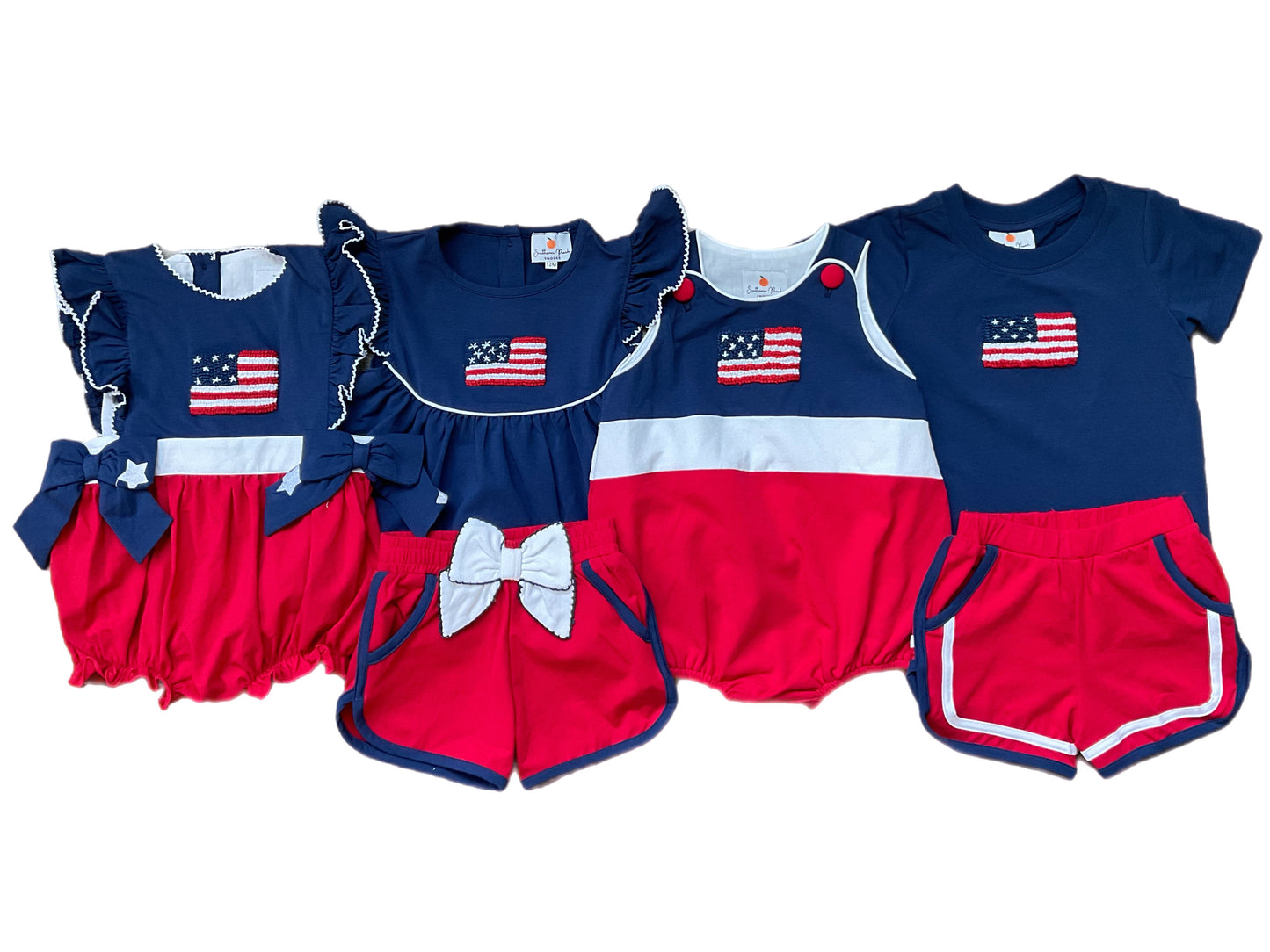 Girl’s French Knot Flag Short Set