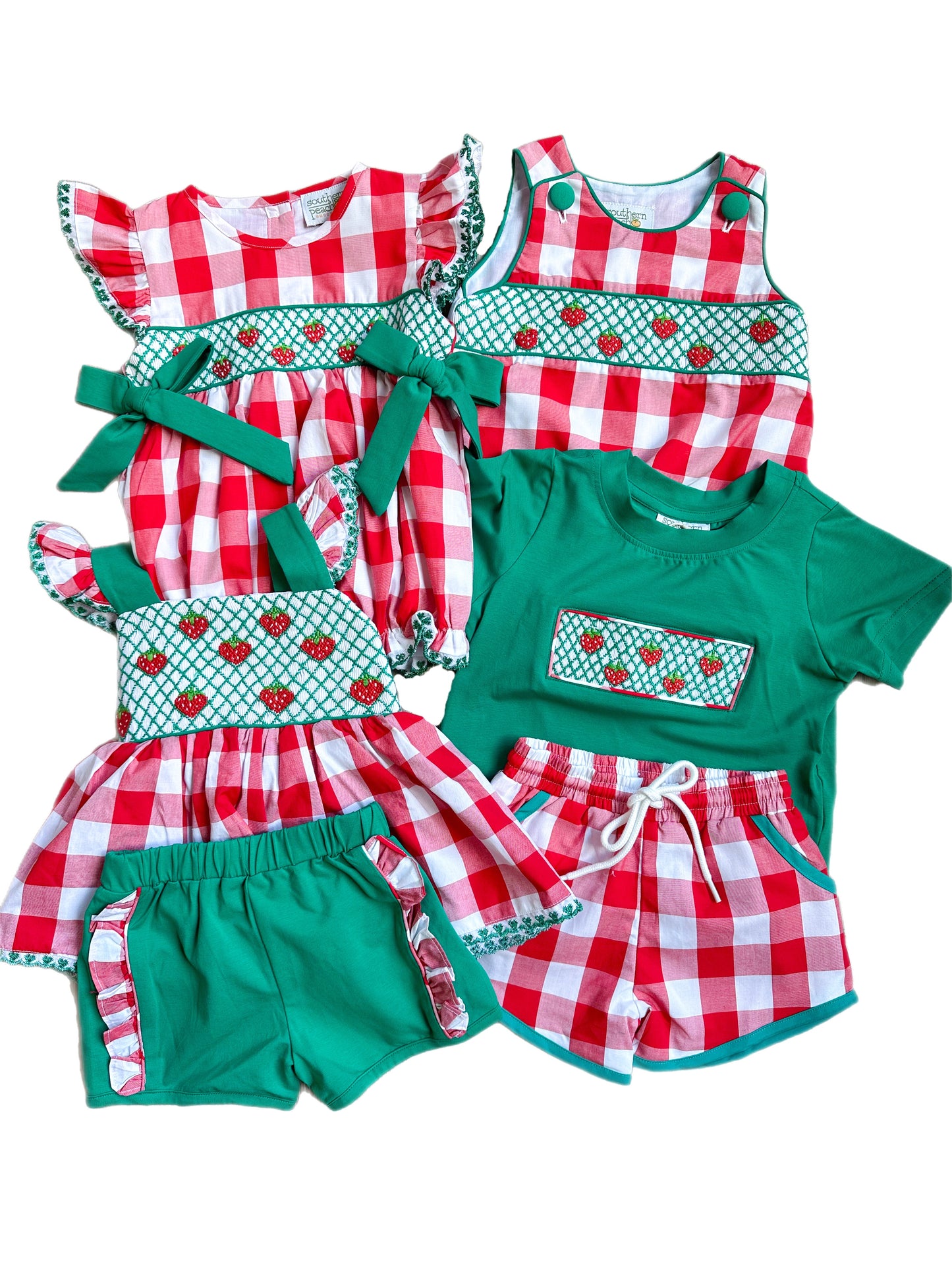 Boy’s Smocked Strawberry Short Set
