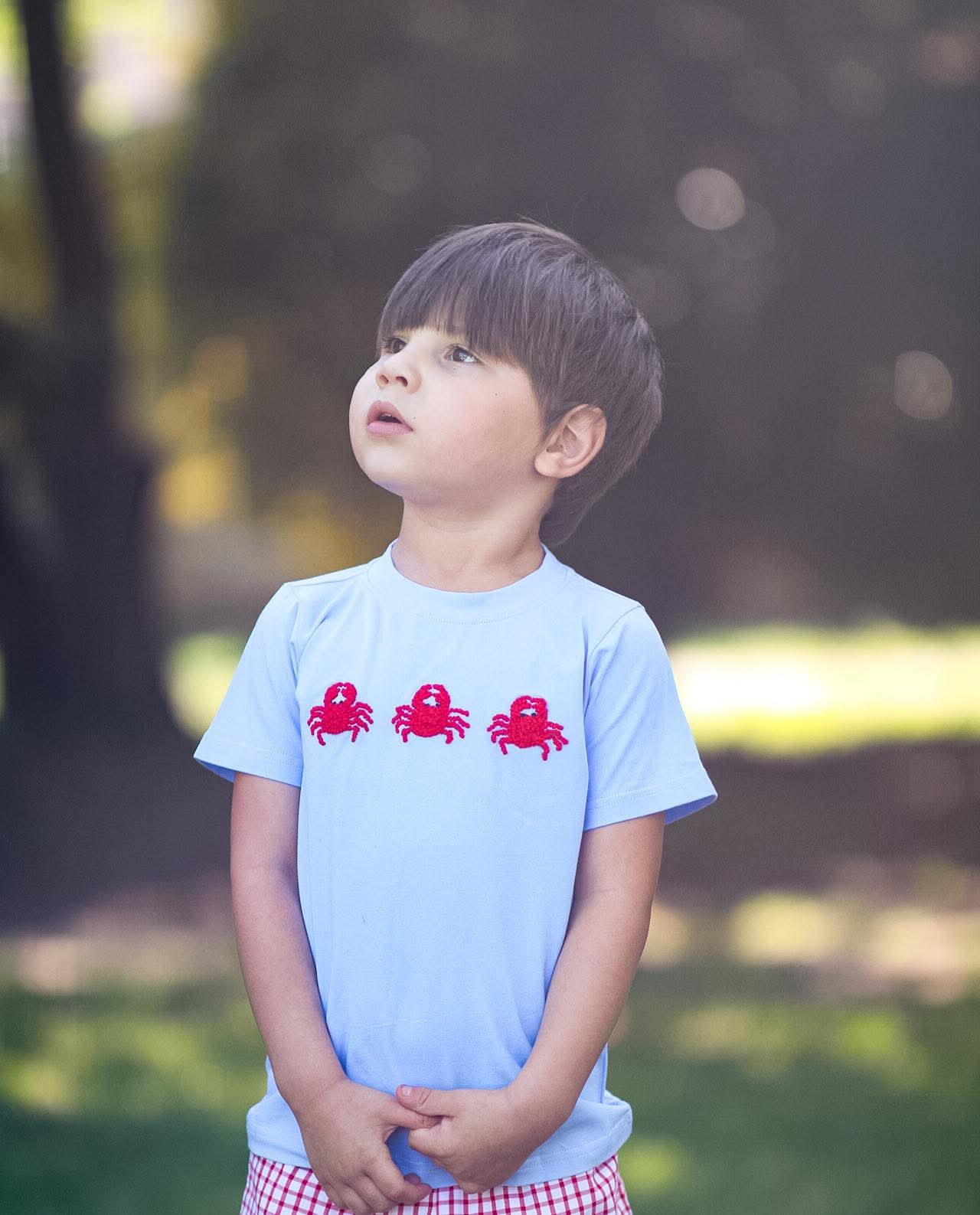 French Knot Crab Boys Short Set