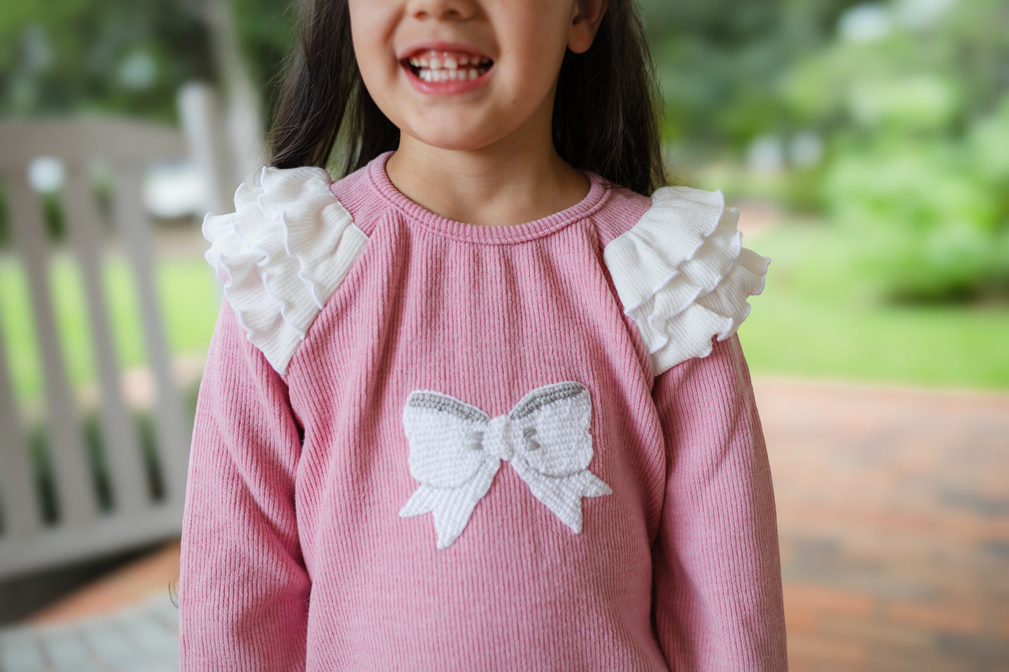 Girl’s Crochet Bow Sweater