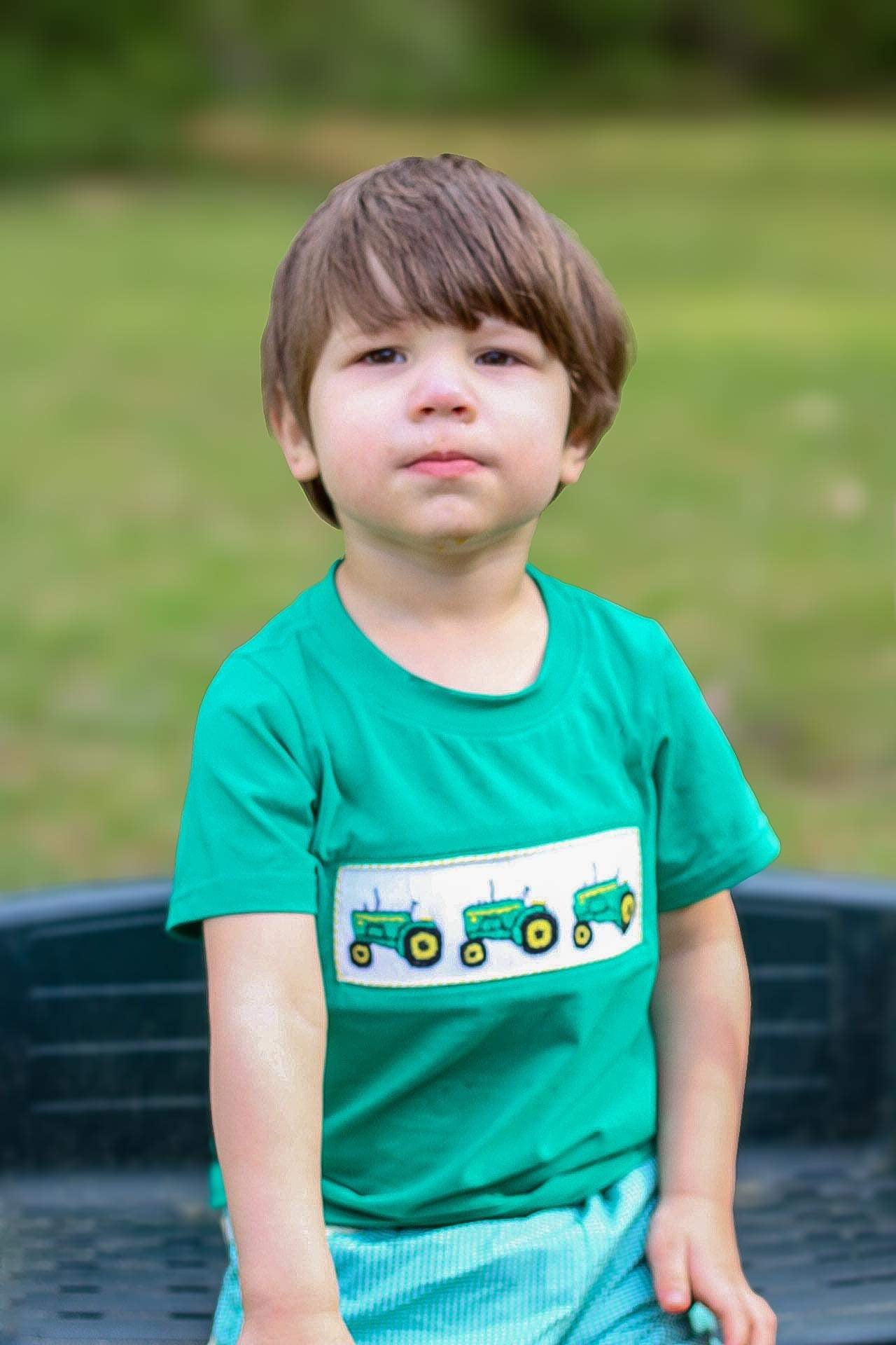 Boy’s Smocked Tractor Short Set