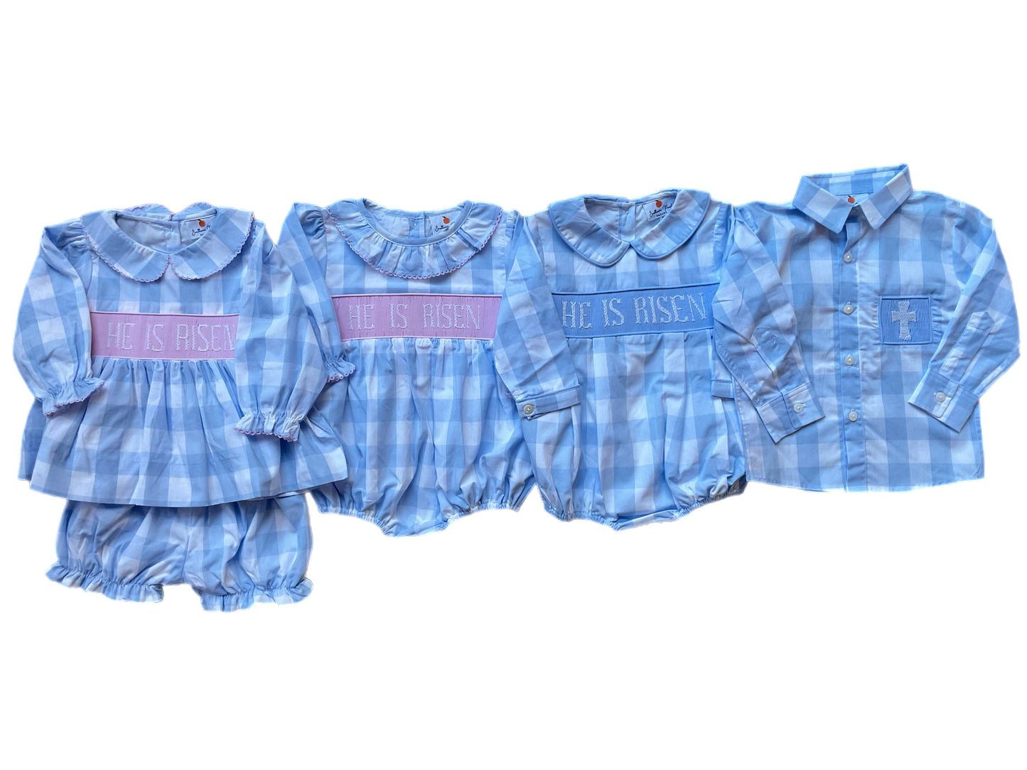 Boy’s Smocked He Is Risen Button Up