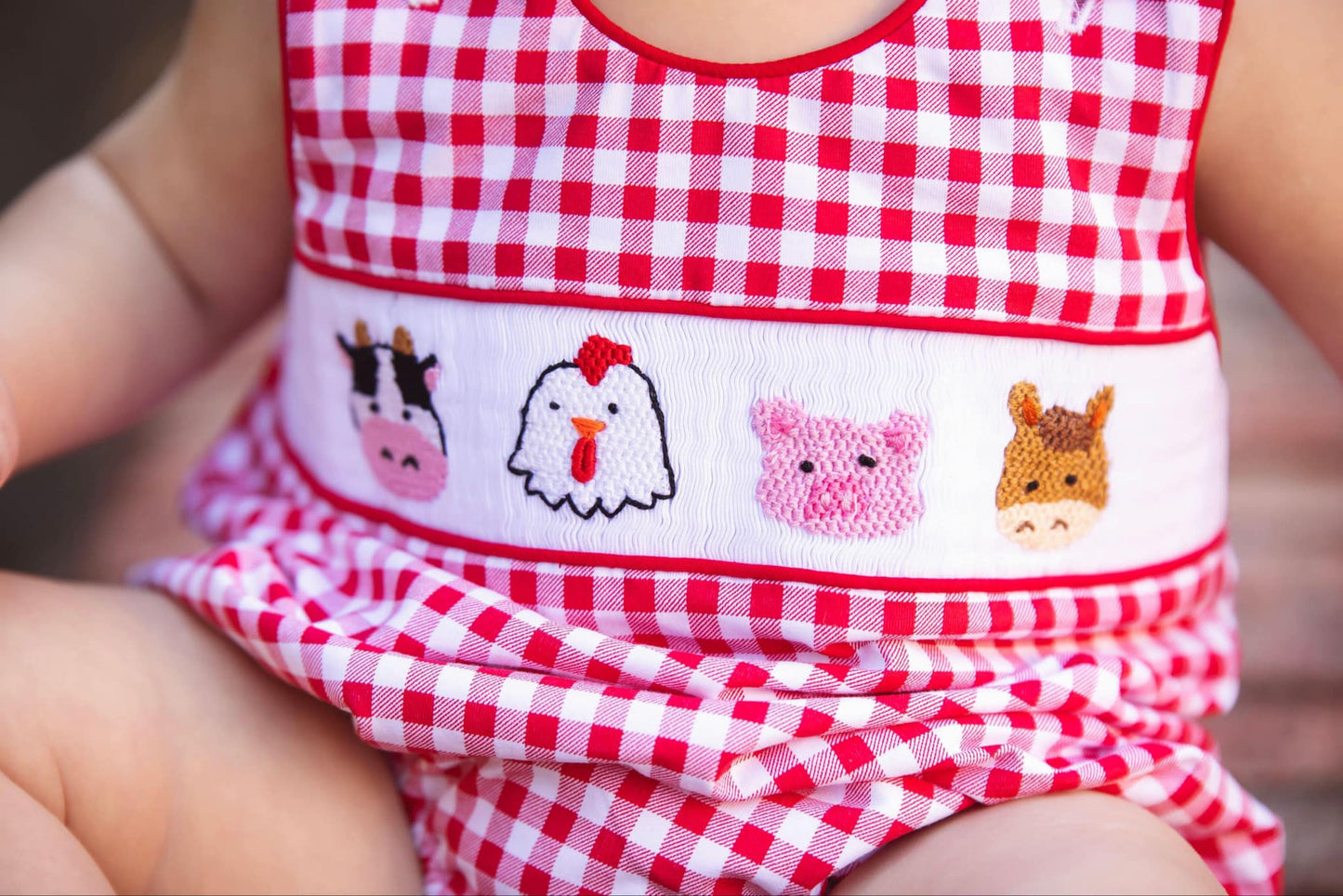 Boys’ Smocked Farm Bubble