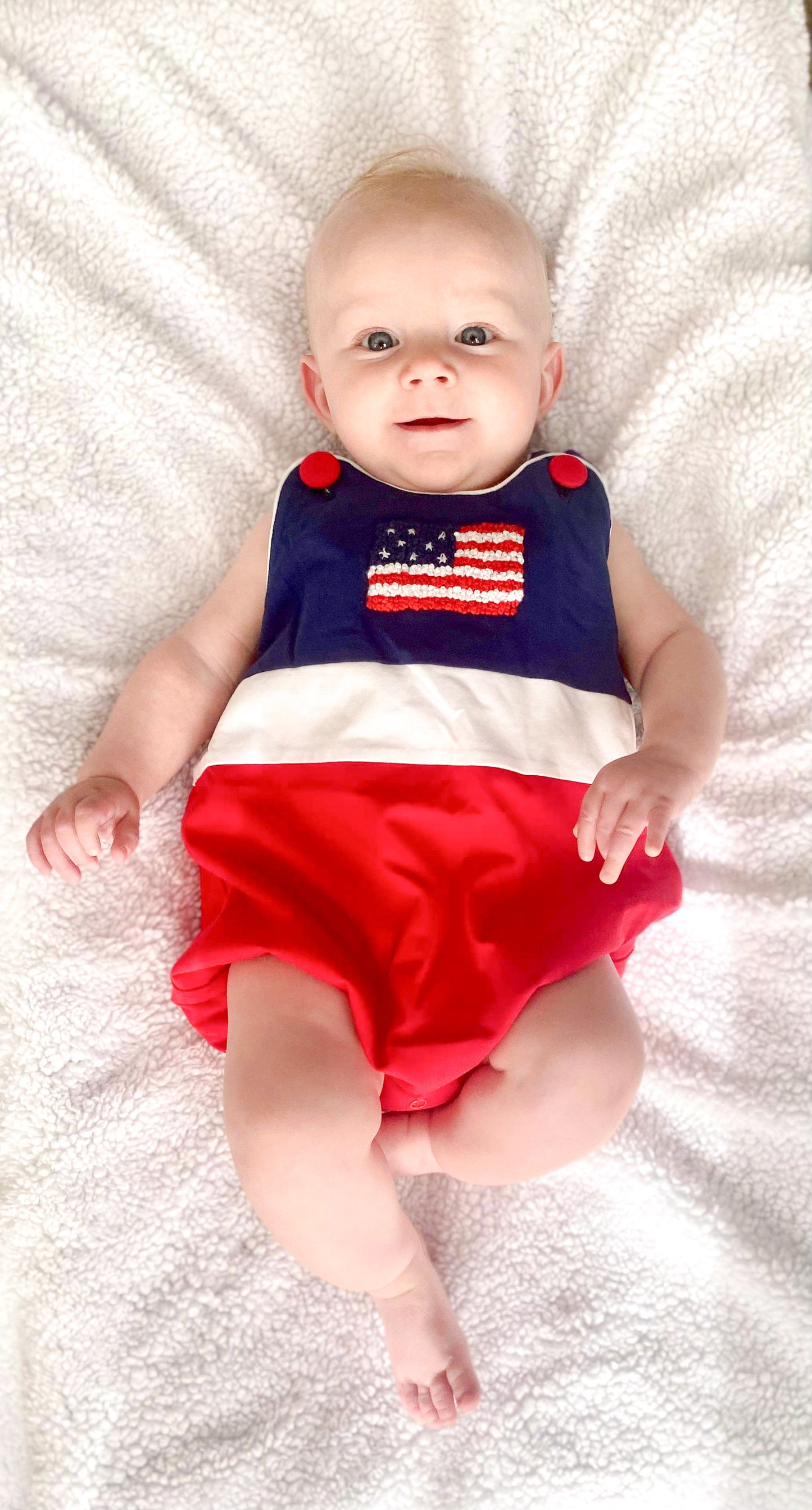 Boy’s French Knot Flag Bubble