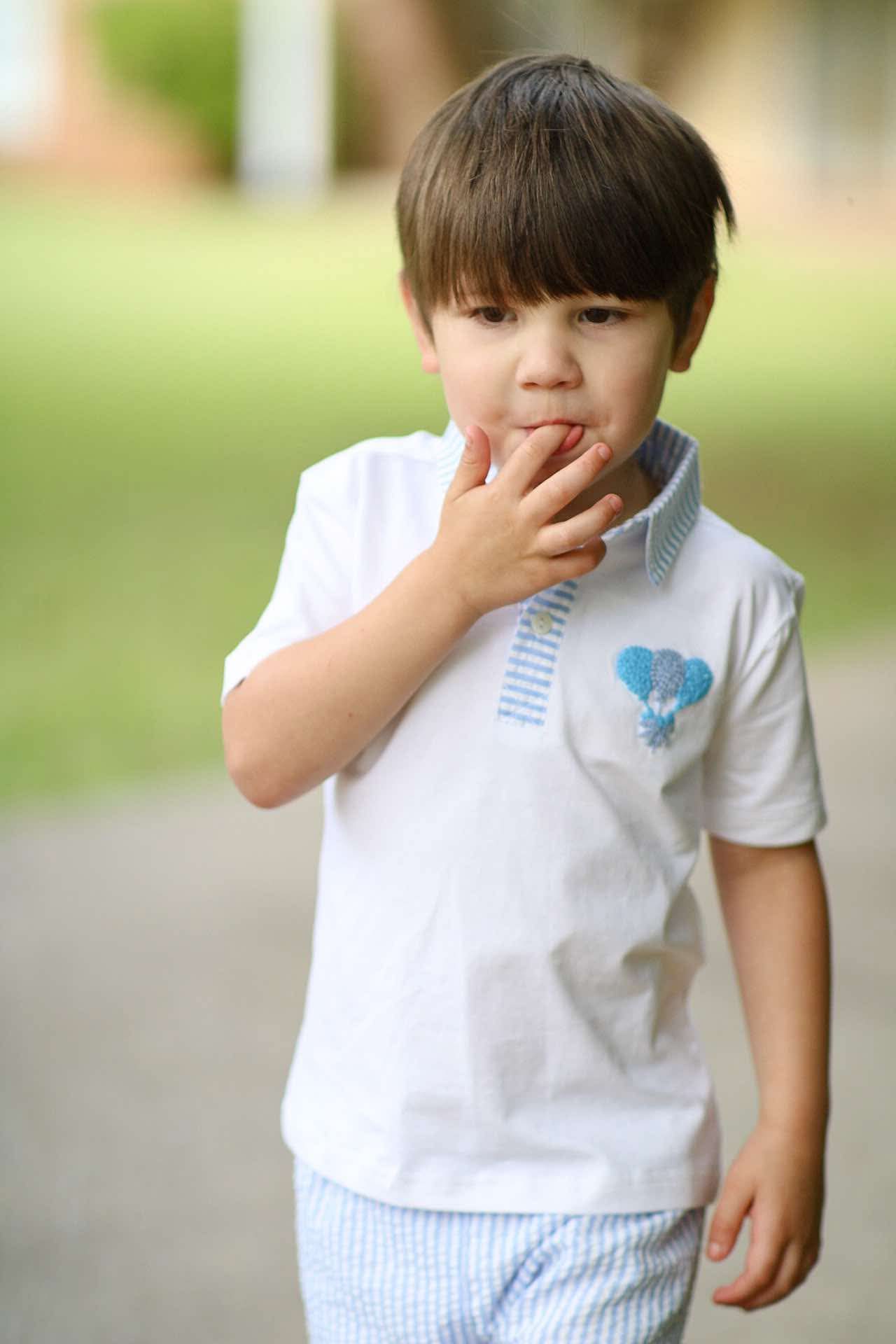 Boys French Knot Balloon Short Set