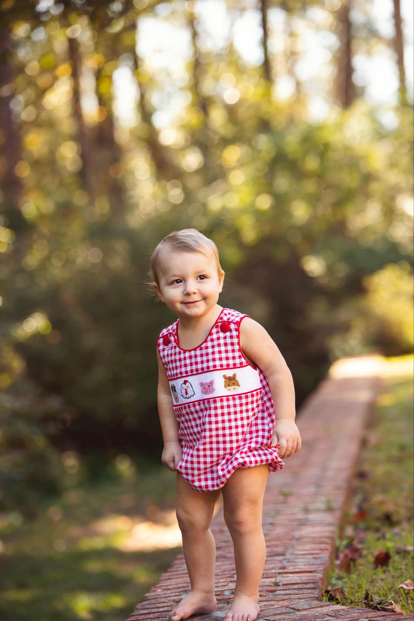 Boys’ Smocked Farm Bubble