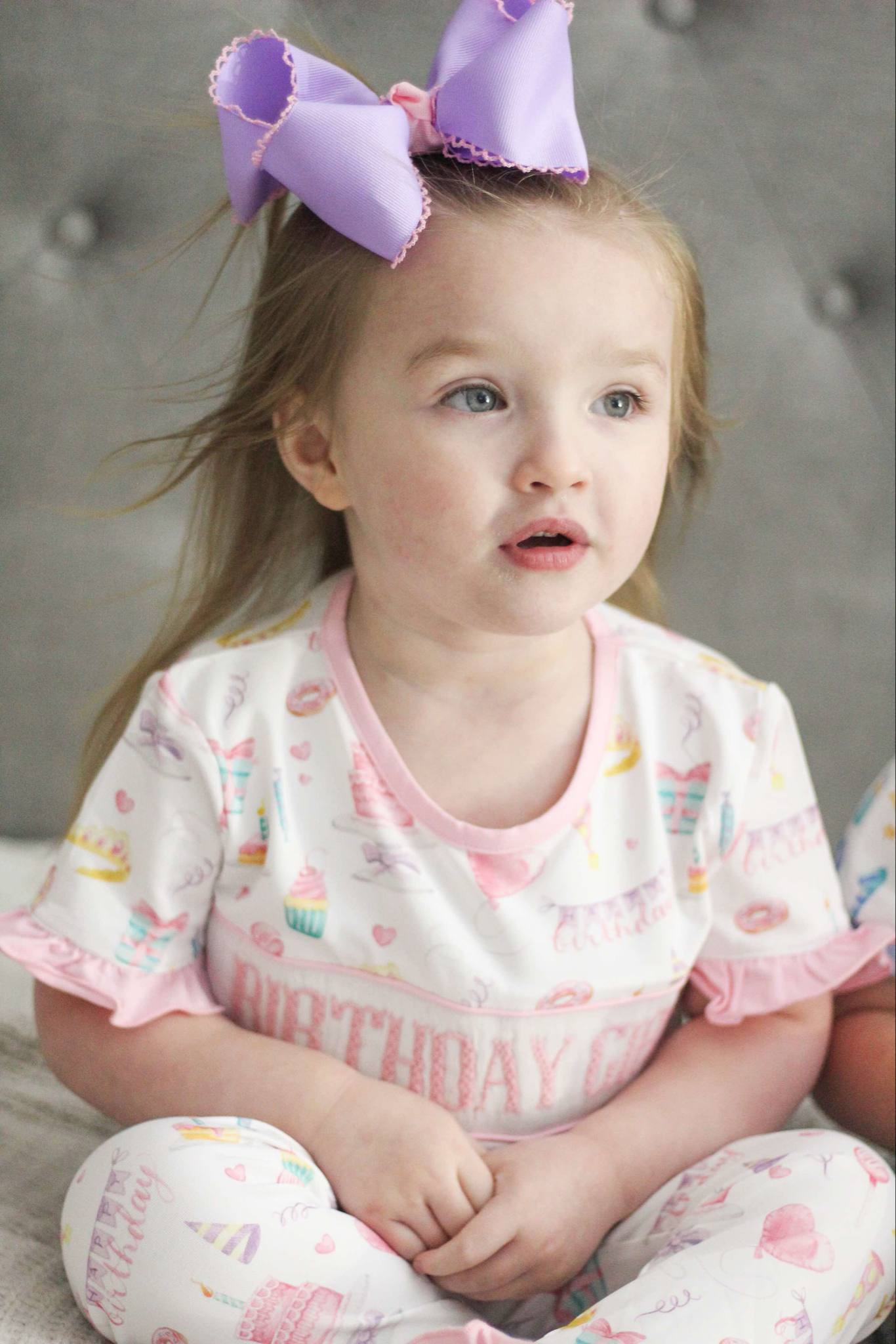 Birthday Girl Smocked Pajama Set