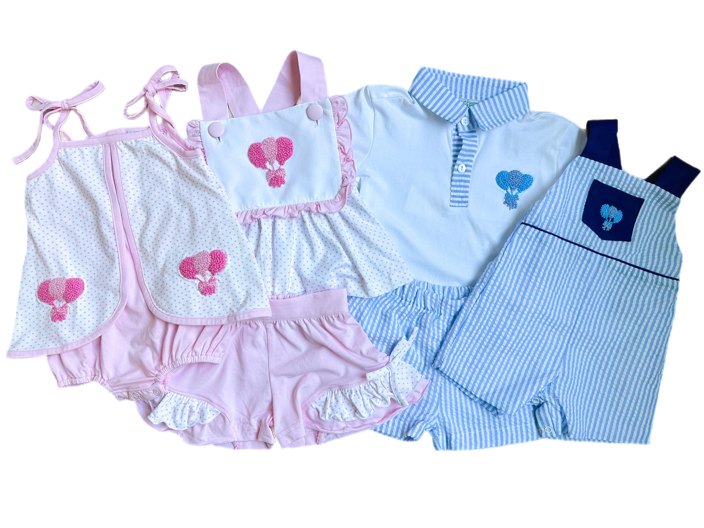 Boys French Knot Balloon Romper