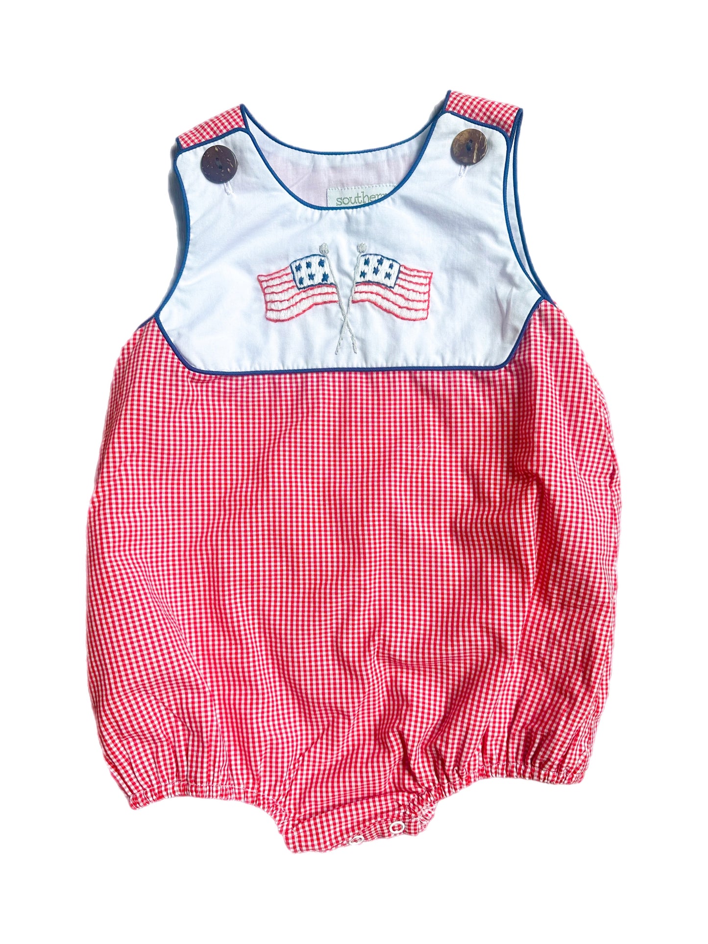 All-American Embroidered Flag Boy Bubble