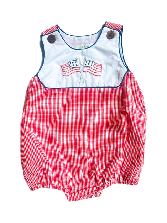 All-American Embroidered Flag Boy Bubble