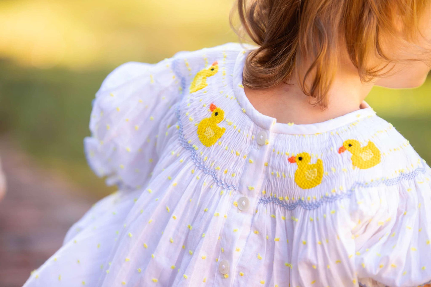 Girl’s Smocked Duck Bubble