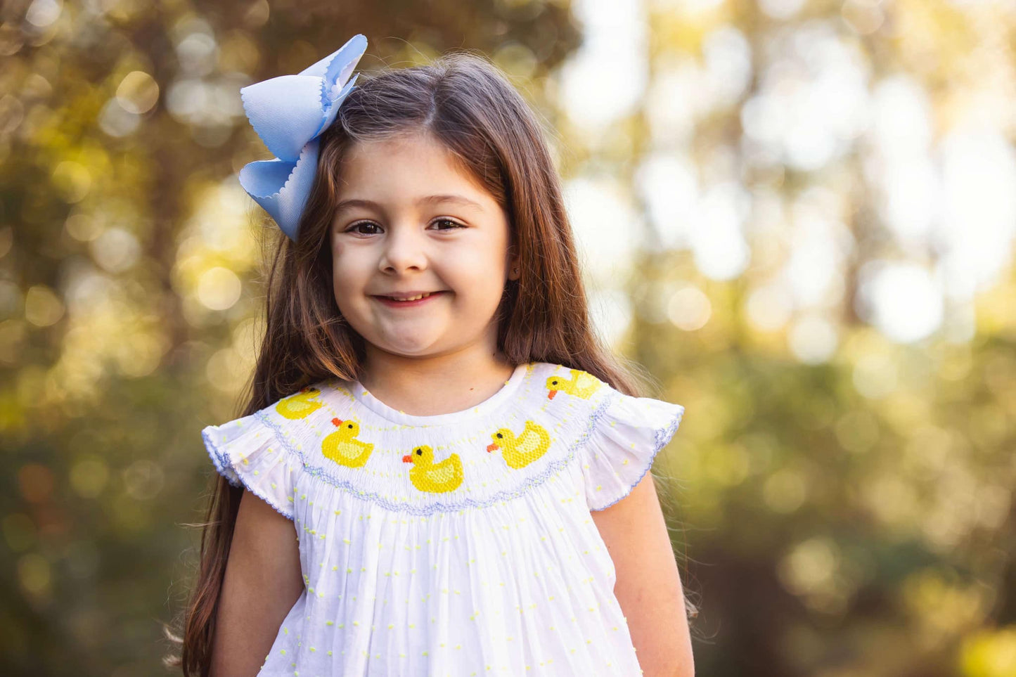 Girl’s Smocked Duck Short Set