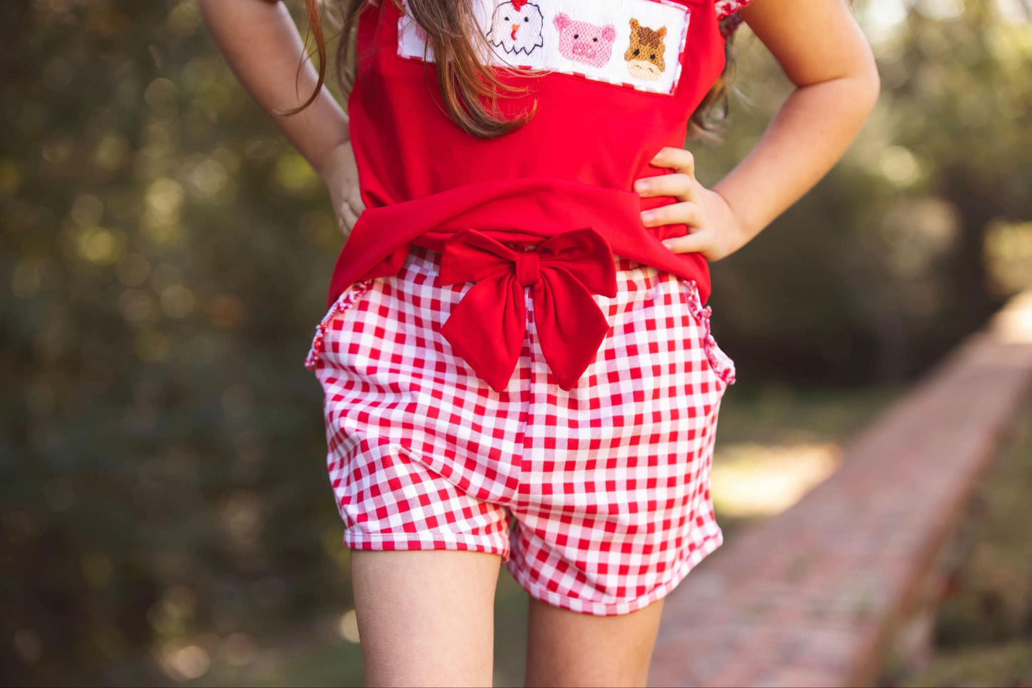 Girls’ Smocked Farm Short Set