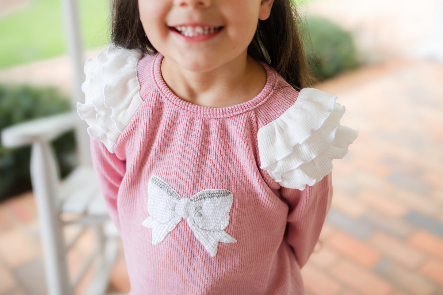 Girl’s Crochet Bow Sweater