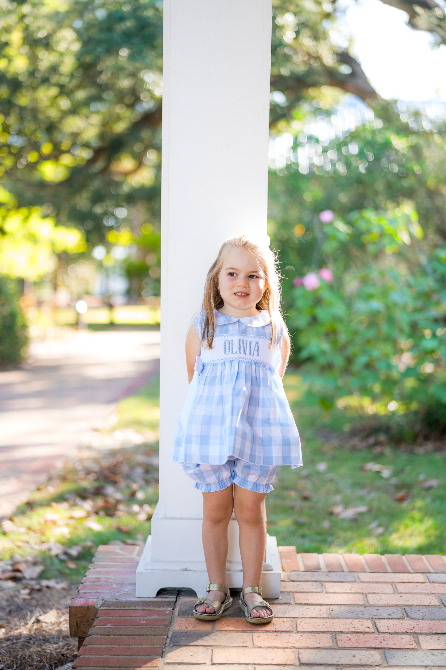 Girl’s Smock Bubble Short Set (Will say He is Risen, can not be customized)