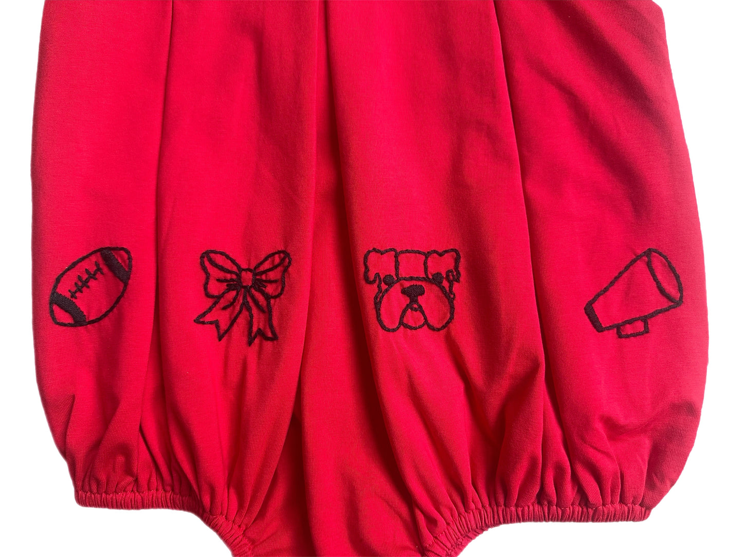 Embroidered Bulldog Football Bubble