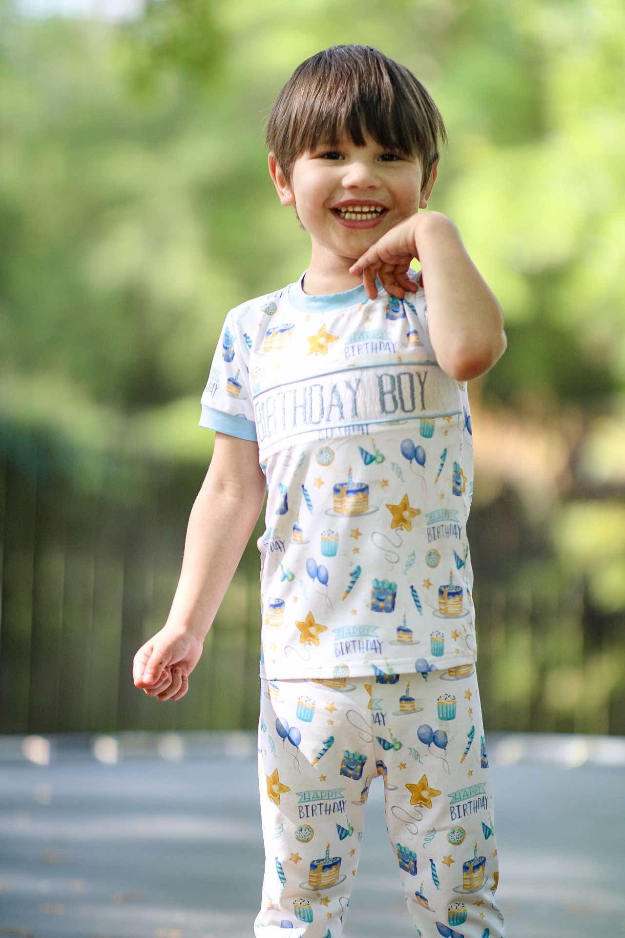 Birthday Boy Smocked Pajama Set
