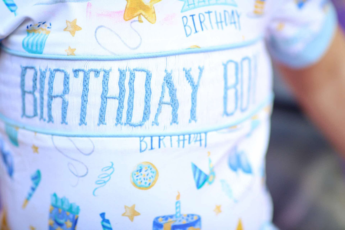 Birthday Boy Smocked Romper