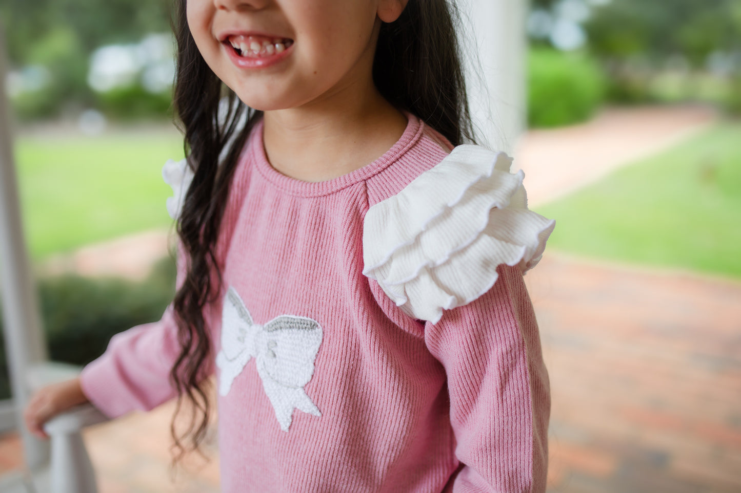 Girl’s Crochet Bow Sweater