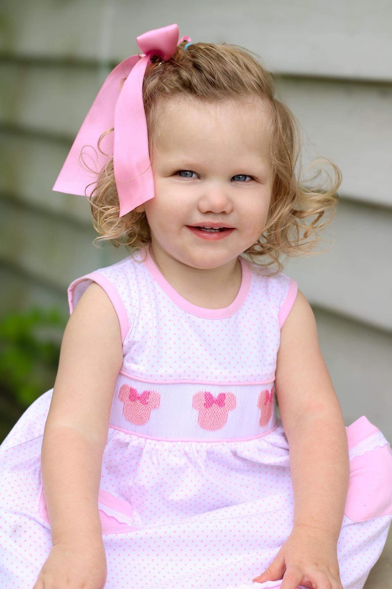 Girl’s Smocked Mouse Dress