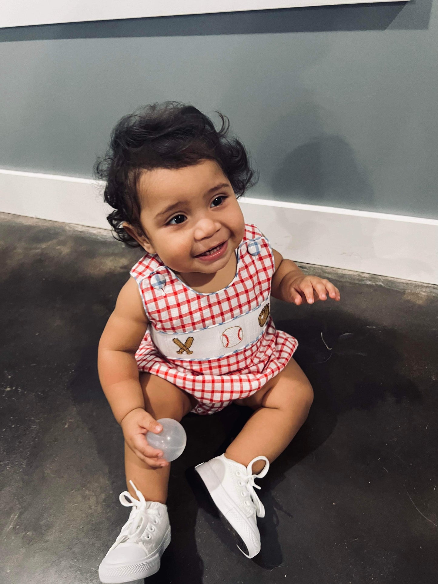 Boy’s Smocked Baseball Bubble