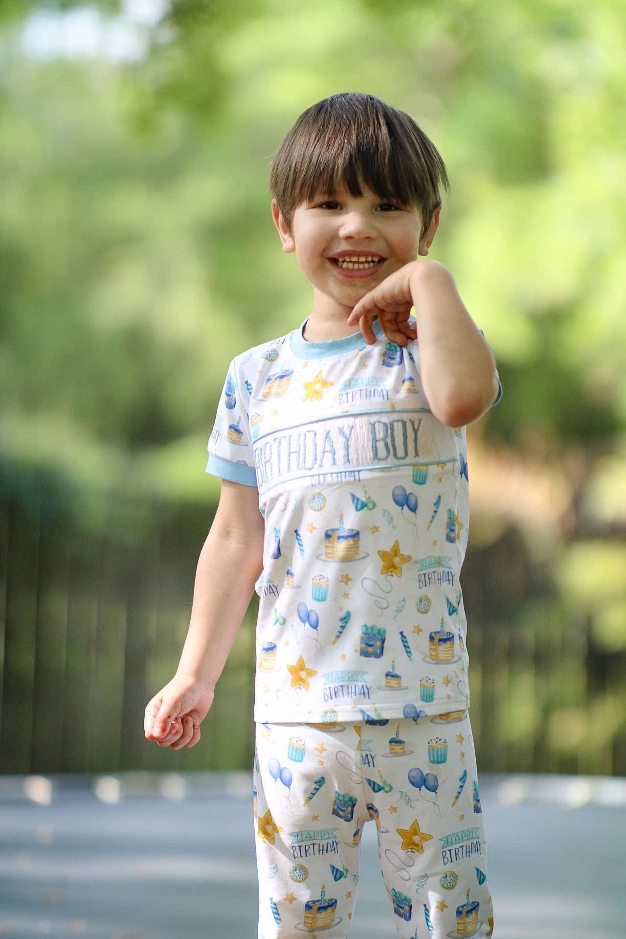 Birthday Boy Smocked Pajama Set
