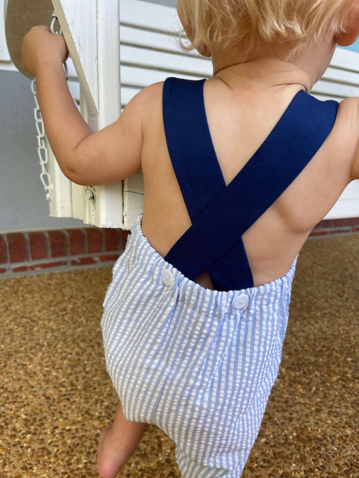 Boys French Knot Balloon Romper