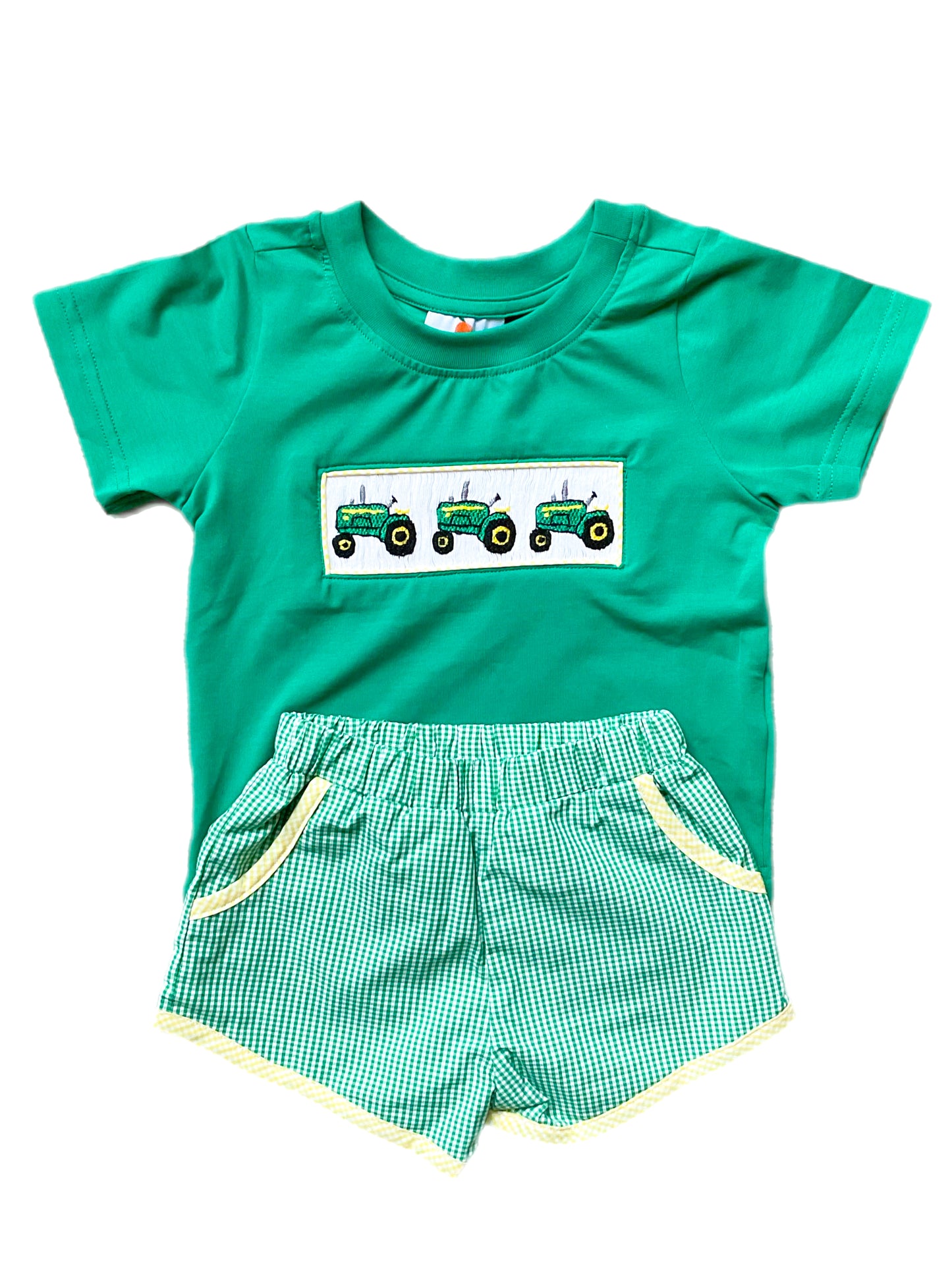 Boy’s Smocked Tractor Short Set