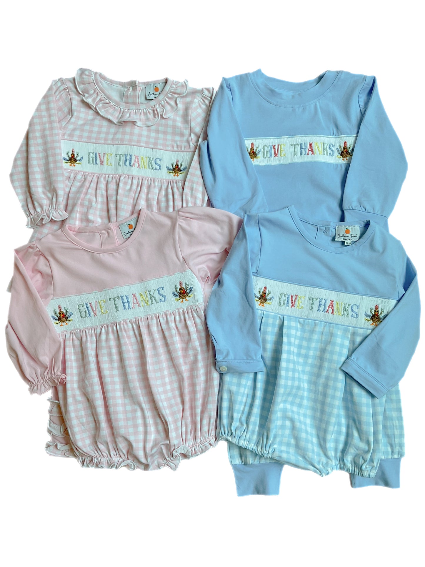 Boy’s Smocked Thanksgiving Bubble