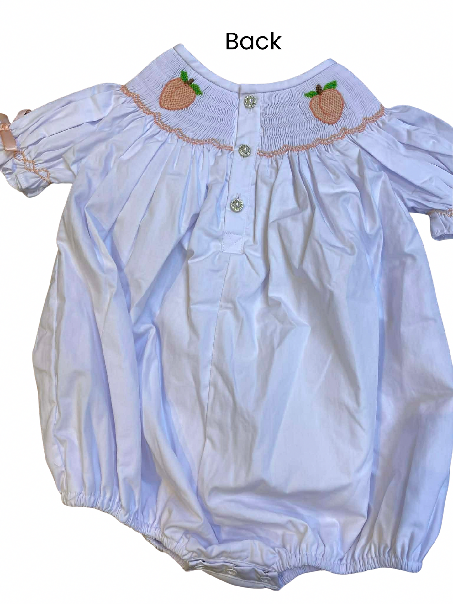 Smocked Peach Bubble