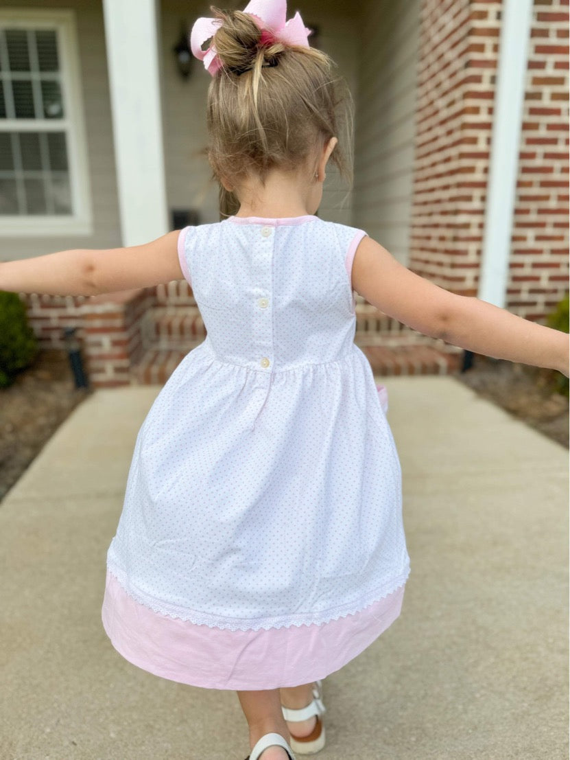 Girl’s Smocked Mouse Dress