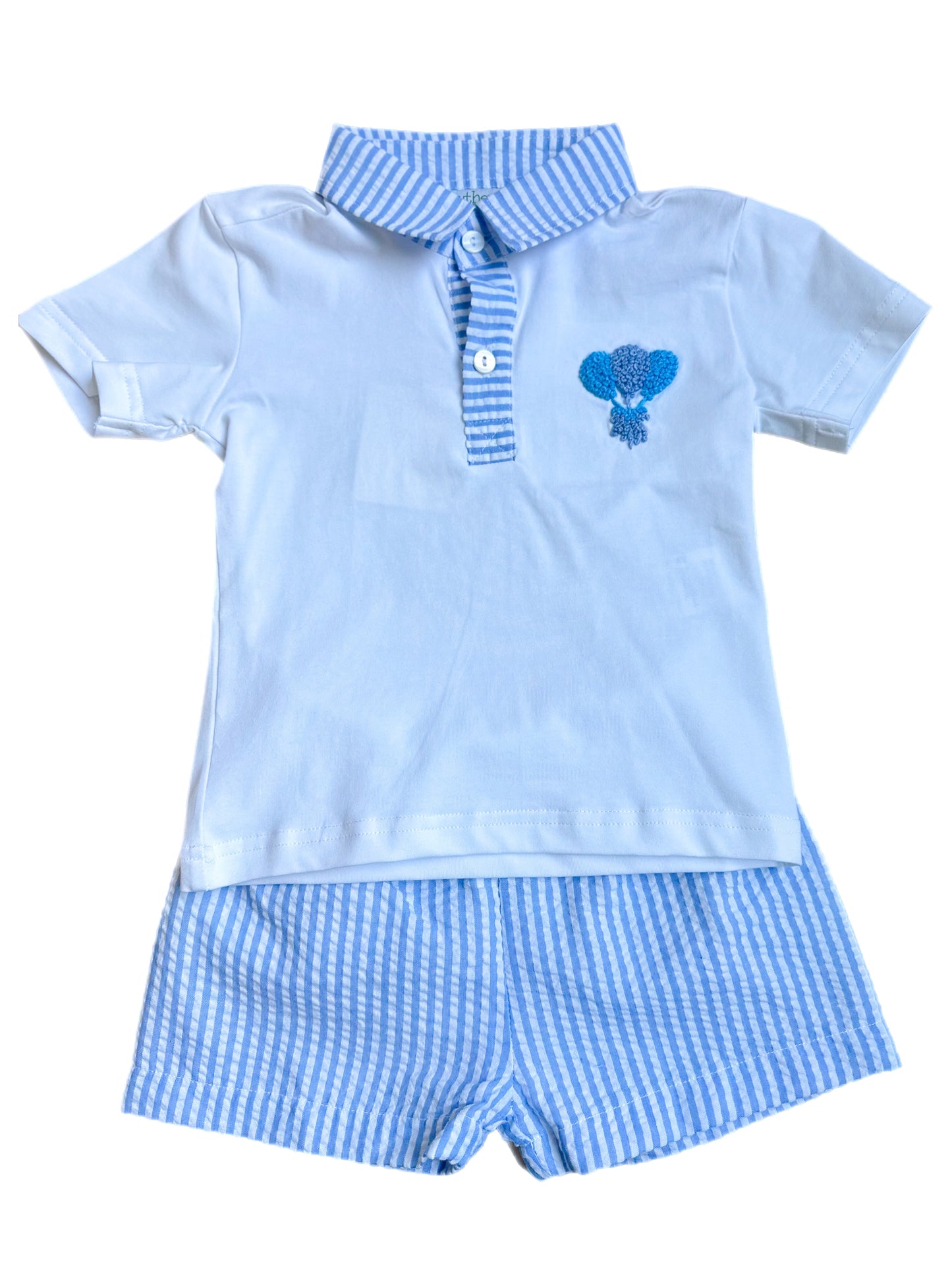 Boys French Knot Balloon Short Set