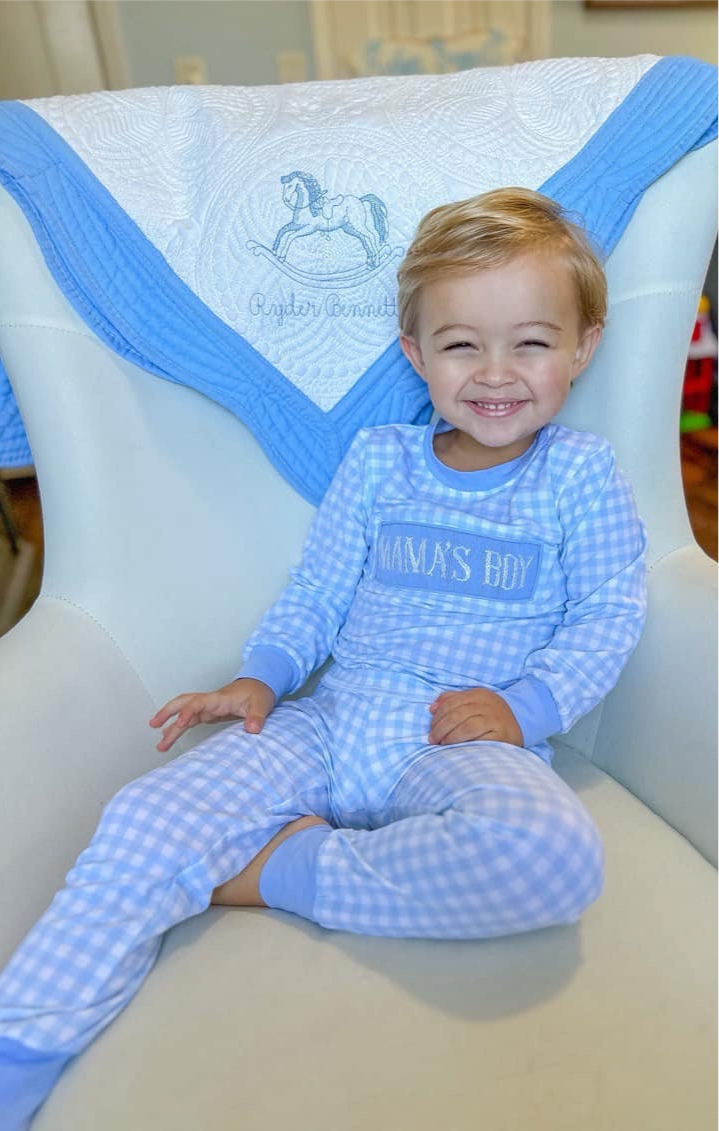Boy’s Smocked Mama’s Boy Lounge Set