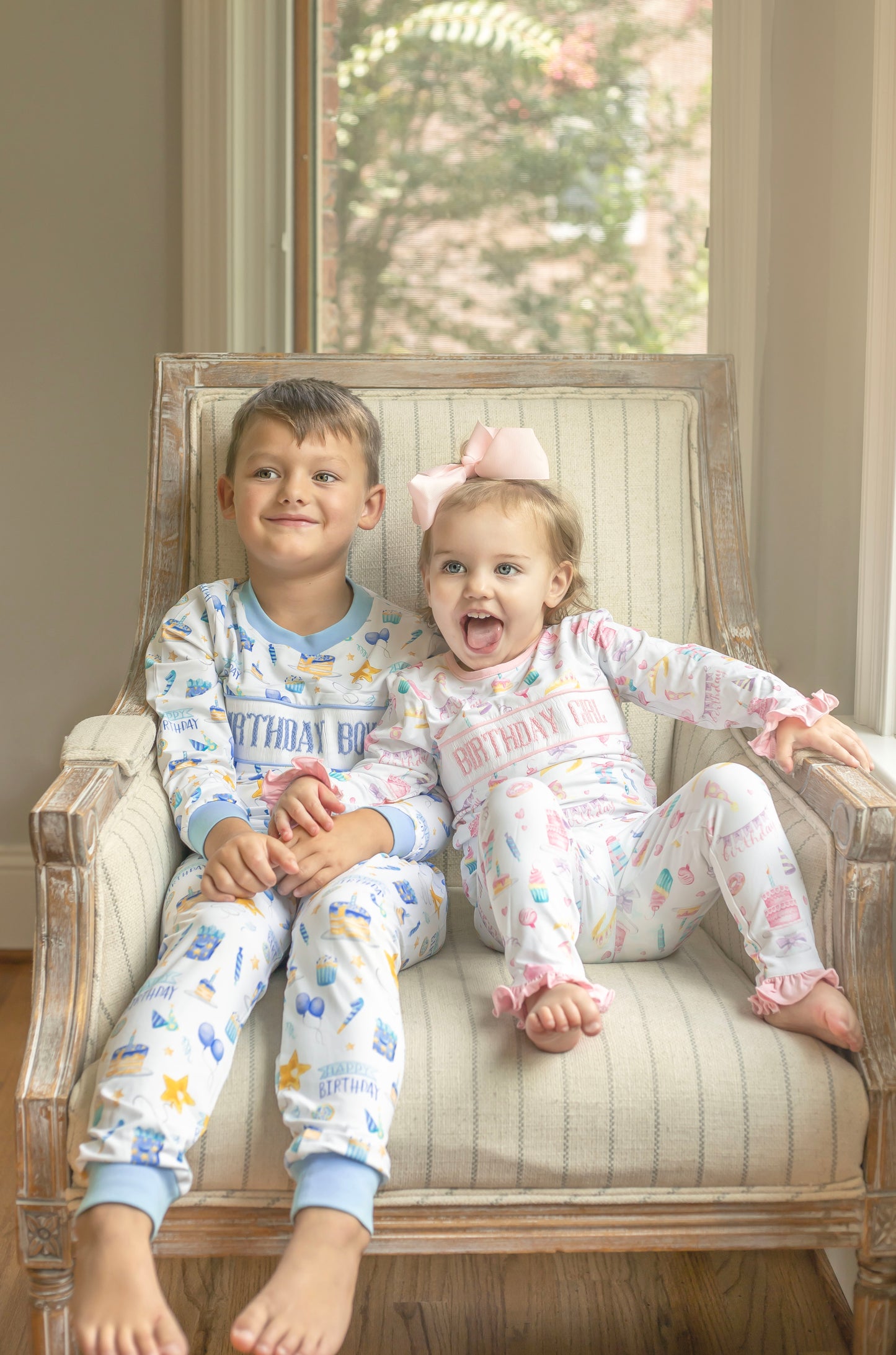 Girl’s Smocked Birthday Pajamas