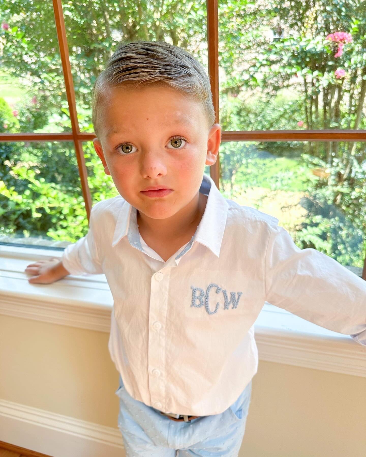Boy’s French Knot Monogram Short Set (will be blank, can not personalize)
