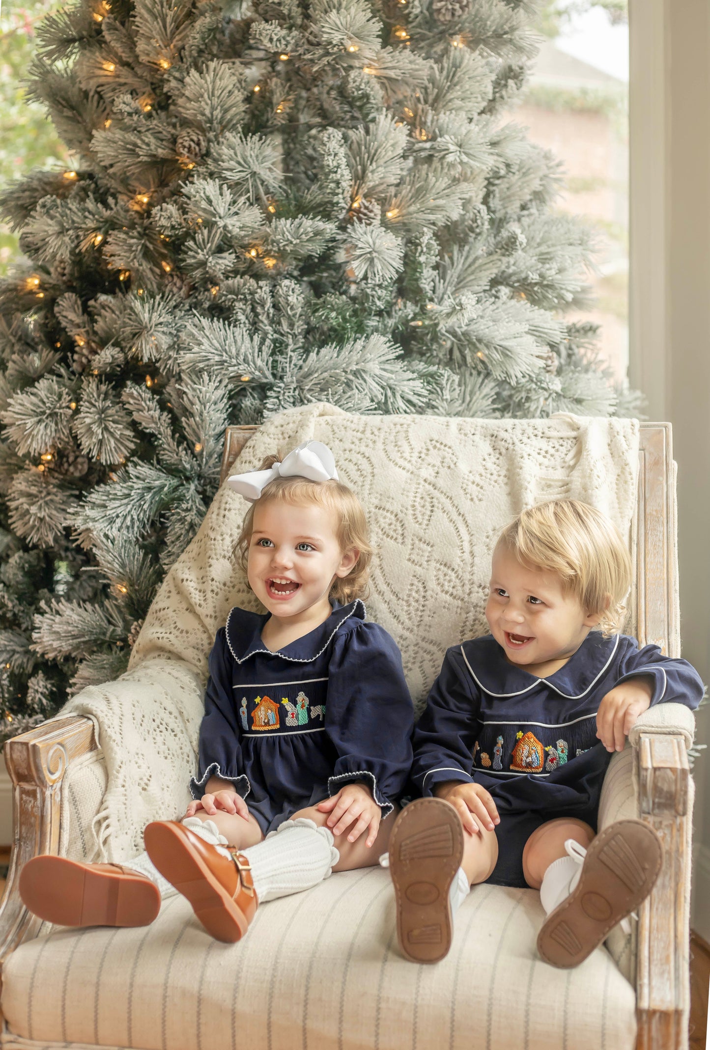 Boy’s Smocked Nativity Bubble