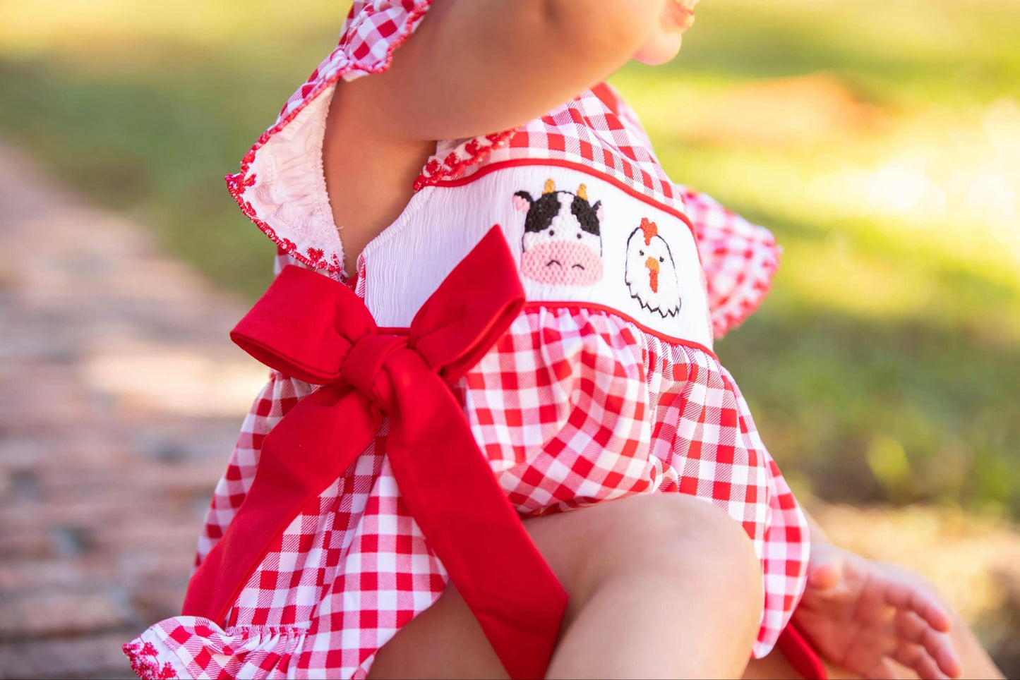Girls’ Smocked Farm Bubble