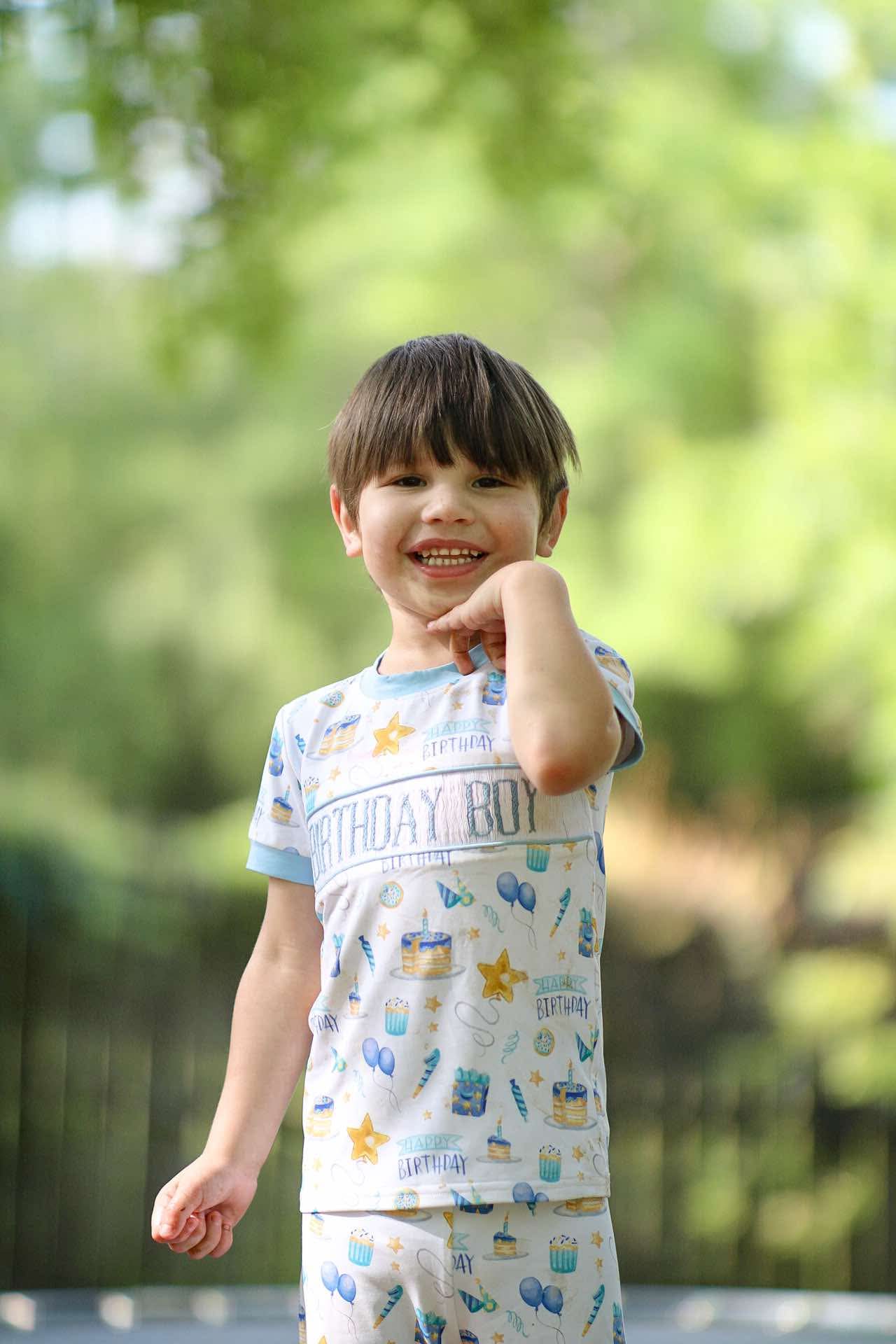 Birthday Boy Smocked Pajama Set