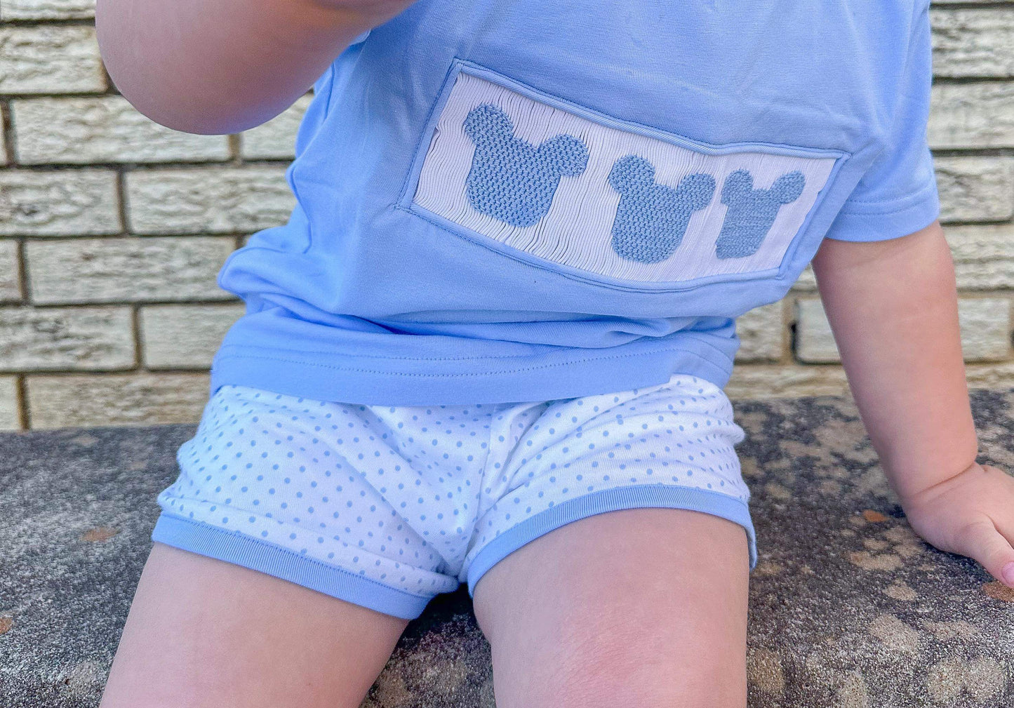 Boy’s Smocked Mouse Short Set