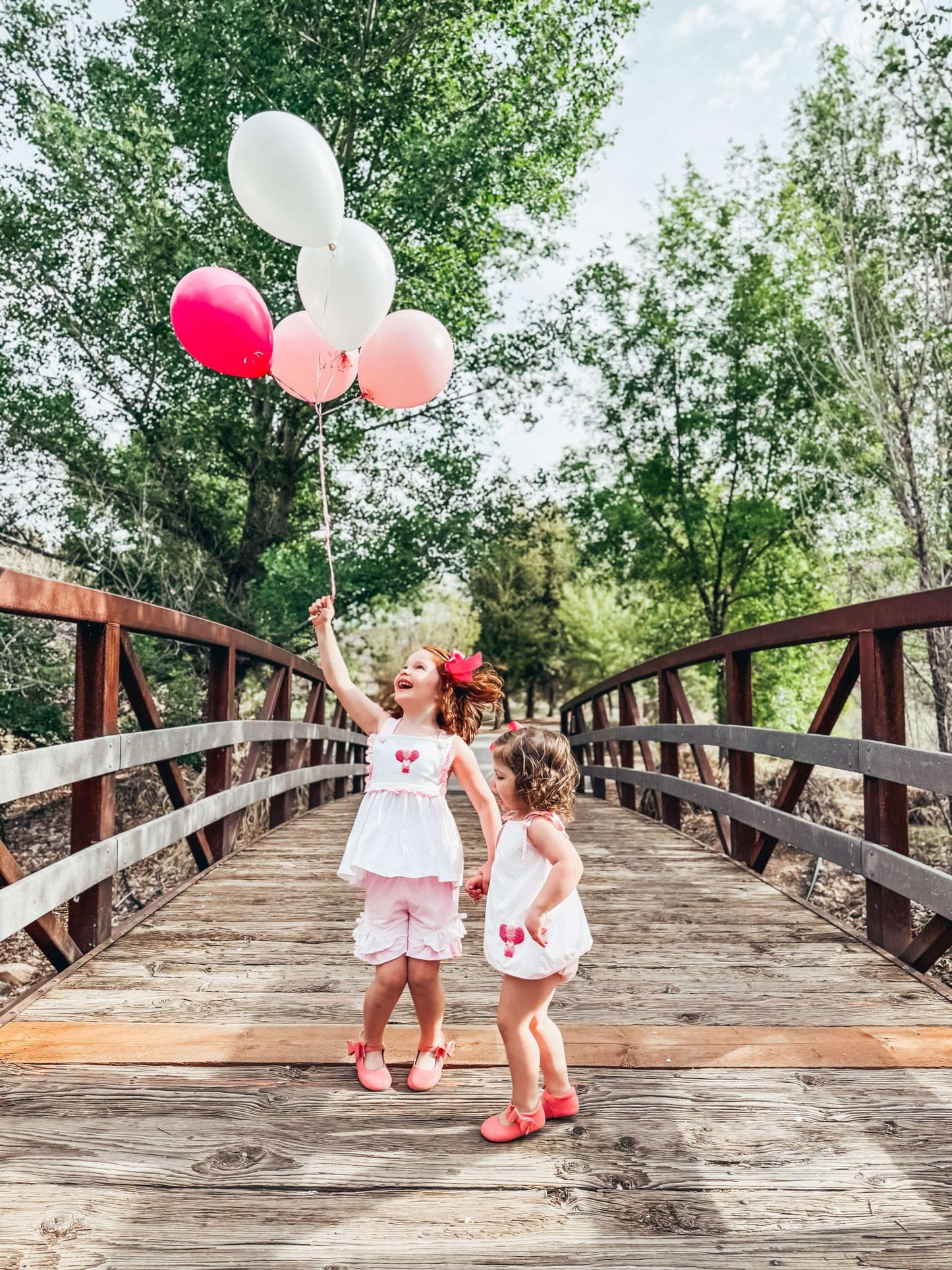 Girls French Knot Balloon Short Set