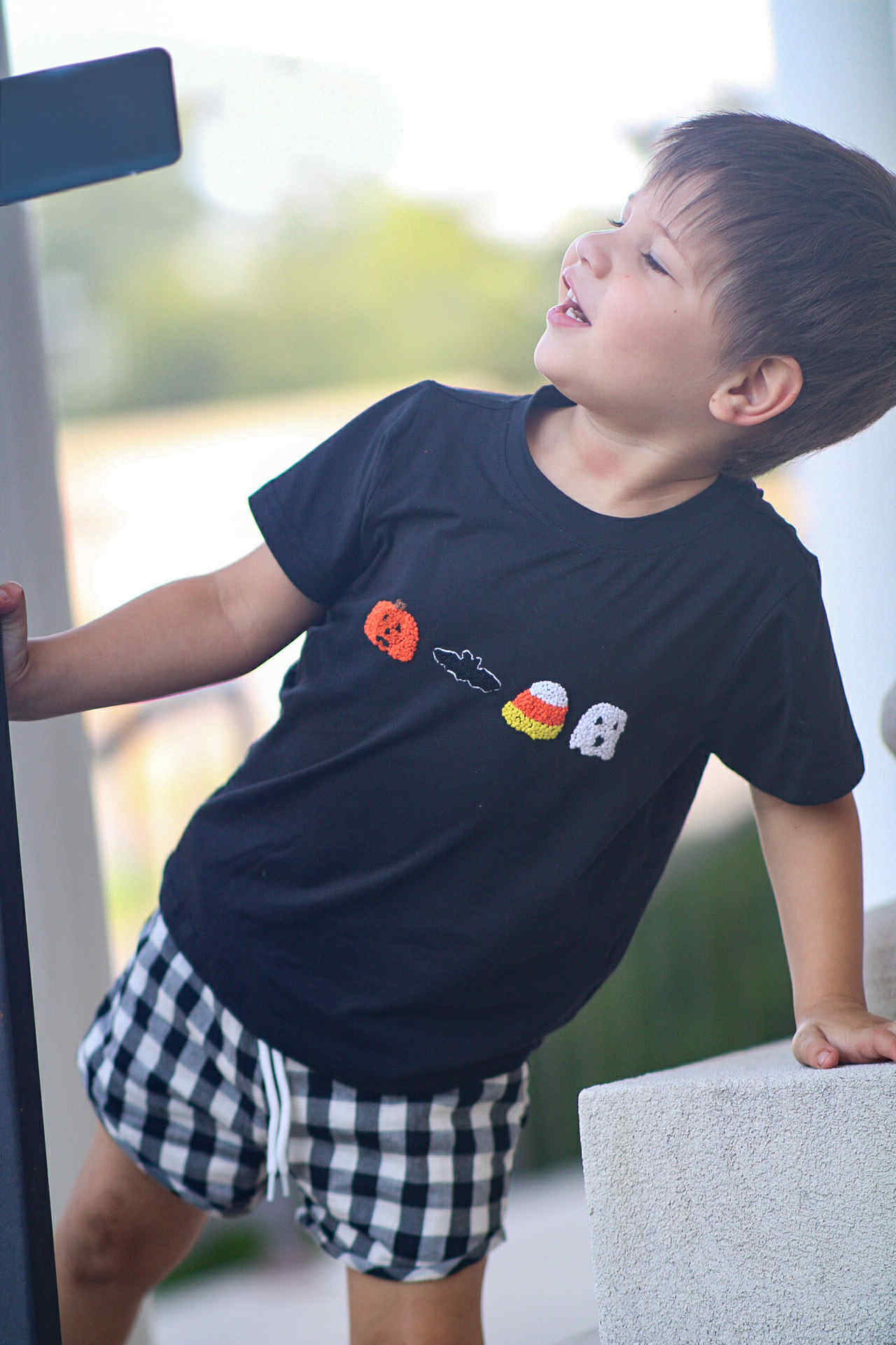 Boy’s Halloween Linen Short Set