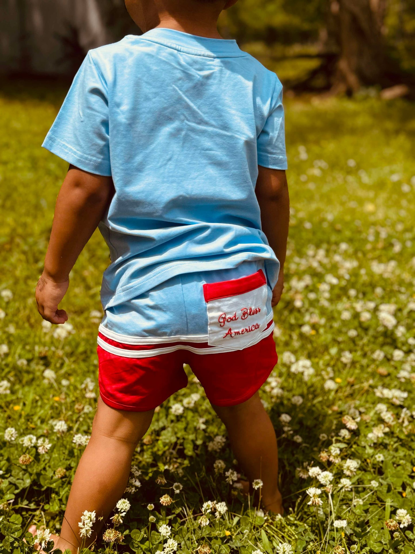Boy’s Smocked Patriotic Short Set